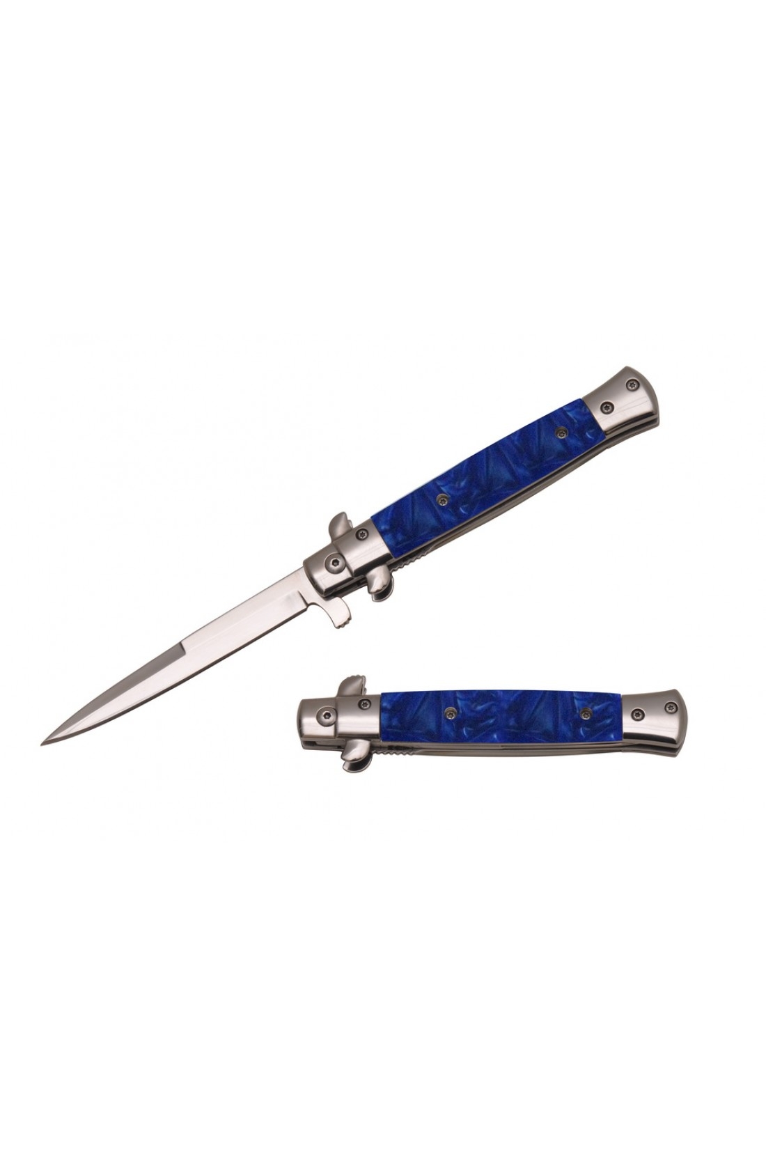 ''KNIFE T273337-11 9'''' Stiletto - Faux Pearl - Blue''