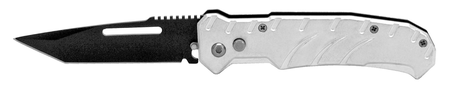 ''Knife TA0128SL 4.75'''' Metallic SWITCHBLADE - Silver''