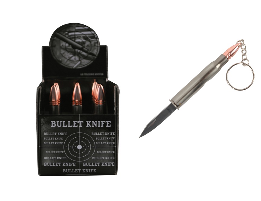 KNIFE Y-PK-011-C12 Bullet KNIFE w/KeyChain 