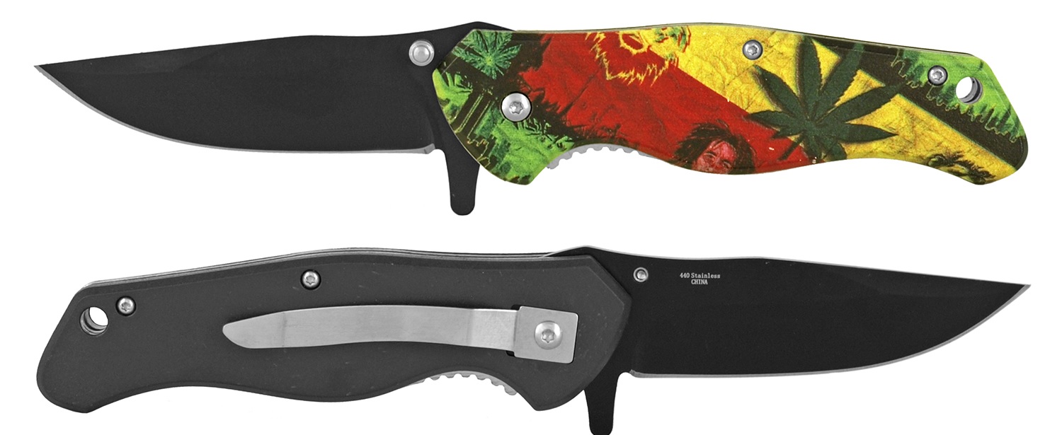 Knife - KS30153-2 BOB MARLEY Folding
