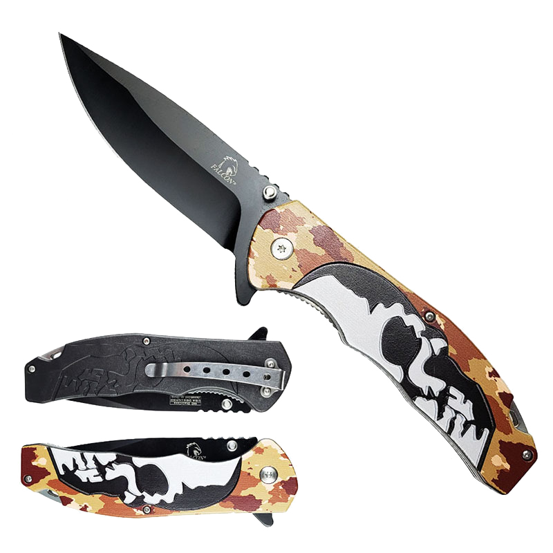 Knife KS31221MD Camo/SKULL