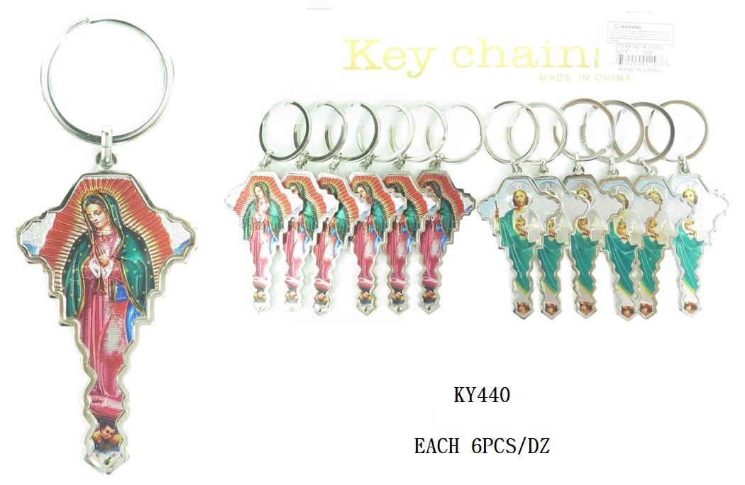 KC (KEYCHAIN) Guadalupe/ST. Jude BKC-60100A3 SOLD BY DOZEN