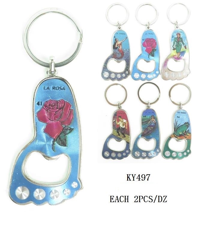 KC (KEYCHAIN) Loteria Foot KY497 SOLD BY THE DOZEN