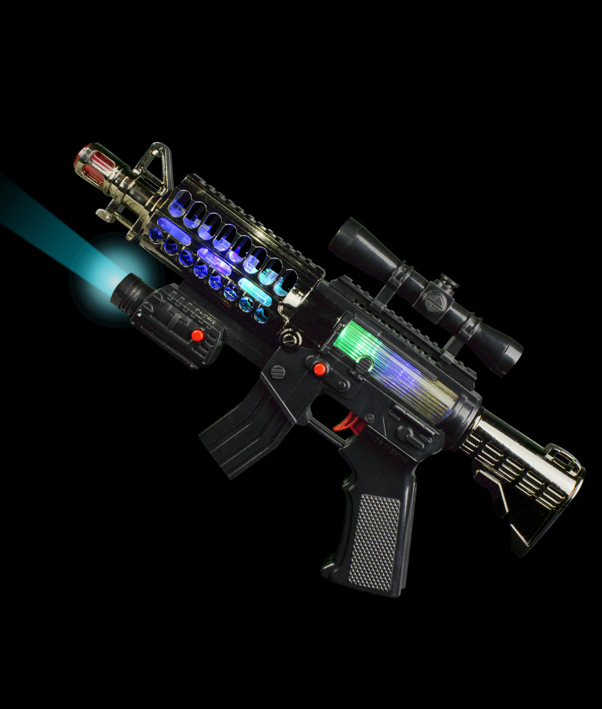 Gun AT753 LED Rifle with BATTERIES - Light Up