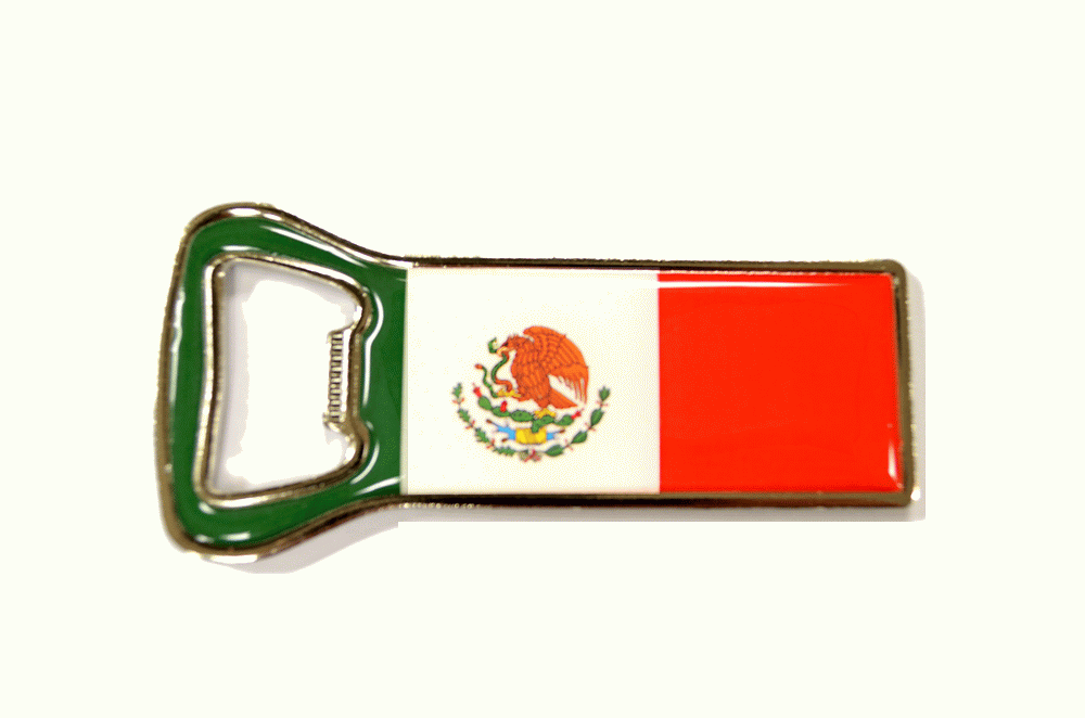 Magnet - 12357 Mexico FLAG Metal Bottle Opener SOLD BY THE DOZEN