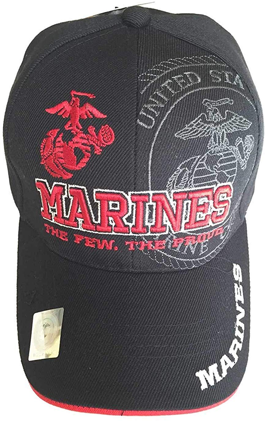United States Marine Corps Military HAT - The Few The Proud - Bk/Rd #3
