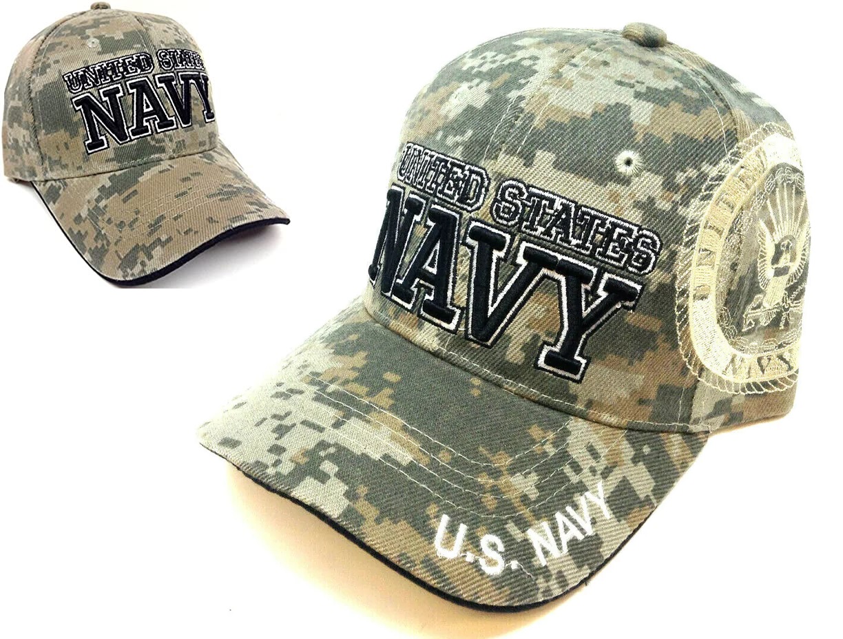 UNITED STATES NAVY Military HAT with Seal on Side - Digital Camo NAVY 4