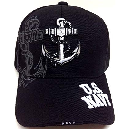 United States Navy Military HAT With Anchor - Black NV5