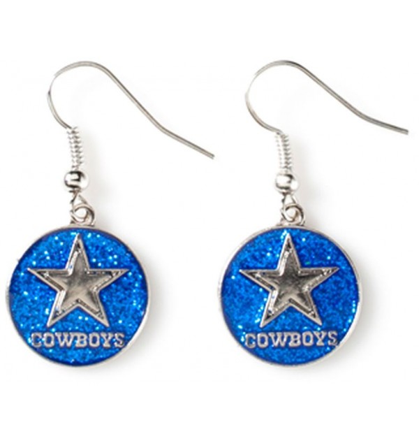 NFL Dallas Cowboys Glitter DANGLE Earrings