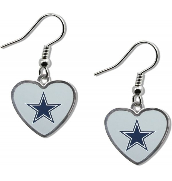 NFL Dallas Cowboys Heart Earring With Star