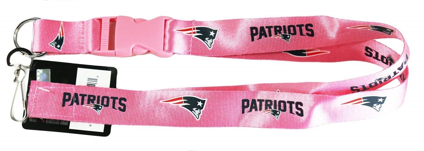 NFL New England Patriots Lanyard Pink