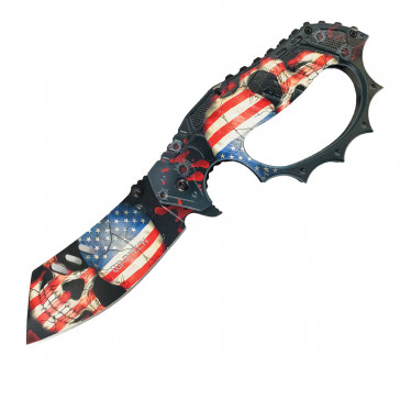 Knife - PWT382SK USA SKULL