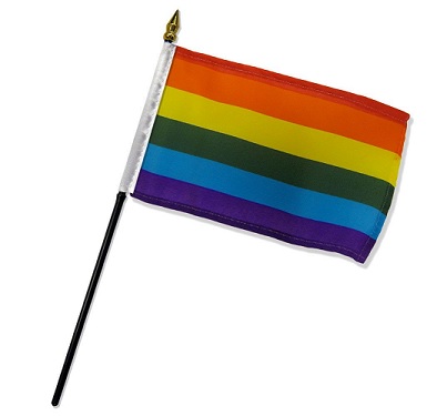 FLAG - Rainbow 4'' x6 '' SOLD BY DOZEN PACK