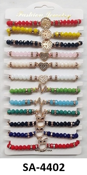 Bracelet - Assorted CHARM SA-4402 SOLD BY THE DOZEN