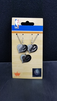 NBA San Antonio Spurs Heart Earring and PENDANT (Necklace)