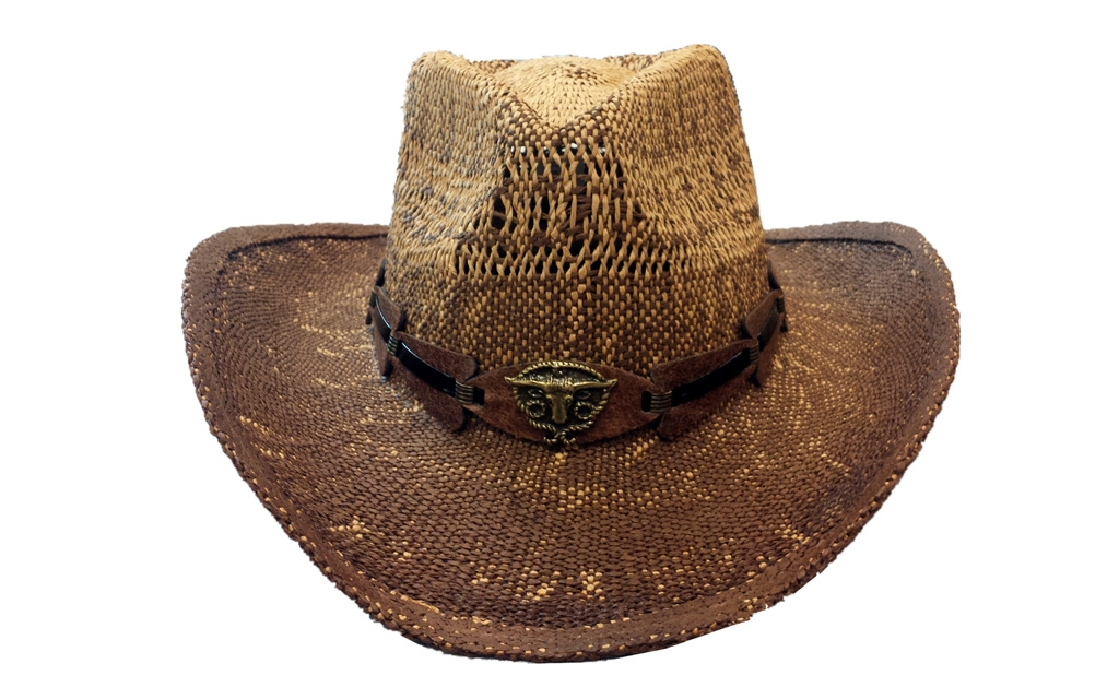 STRAW HAT - Brown Longhorn 3634B