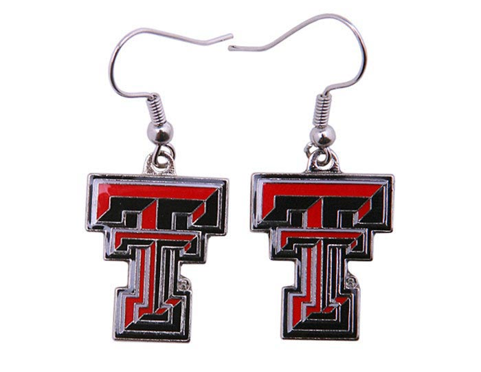 NCAA Texas Tech Red Raiders DANGLE Logo Earring