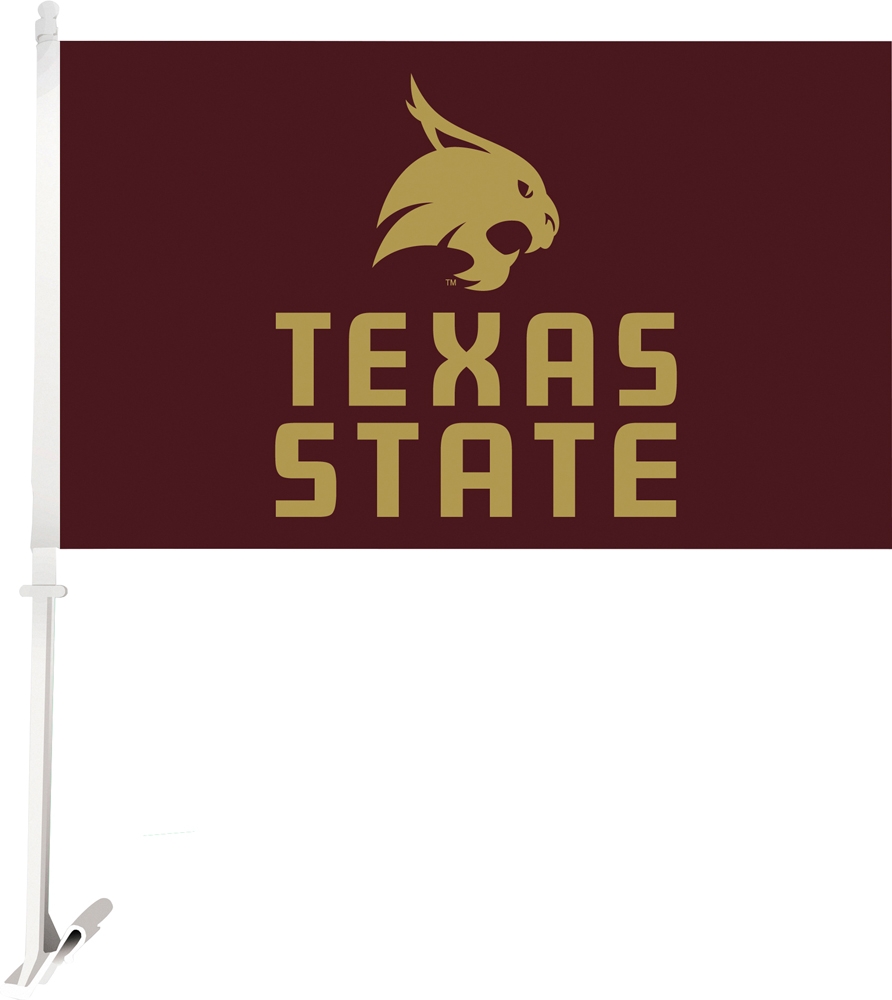 NCAA Texas State - Bobcats Car FLAG