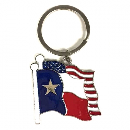KC (Keychain)  66452 Texas/USA FLAG SOLD BY THE DOZEN