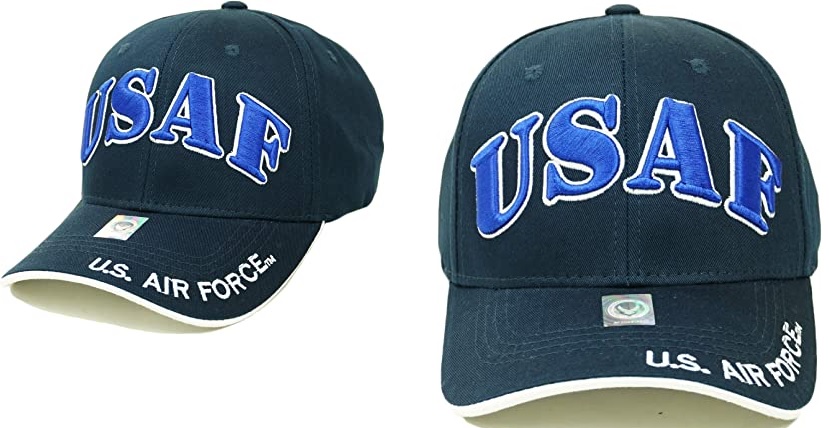''United States Air Force Military HAT ''''USAF'''' Royal Blue Text A04AIA01-NV/WHT''