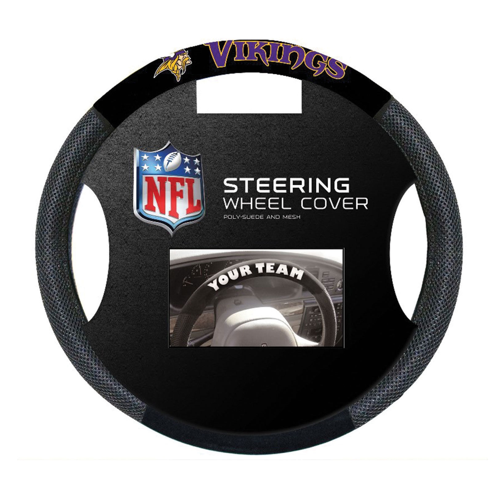 NFL Minnesota Vikings Steering Wheel Cover 